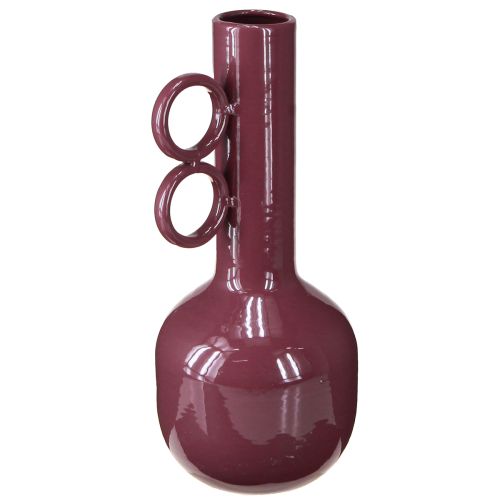 Artikel Vase modernes kunstvolles Design langem Hals und runden Griffen für stilvolle Innenräume 24cm