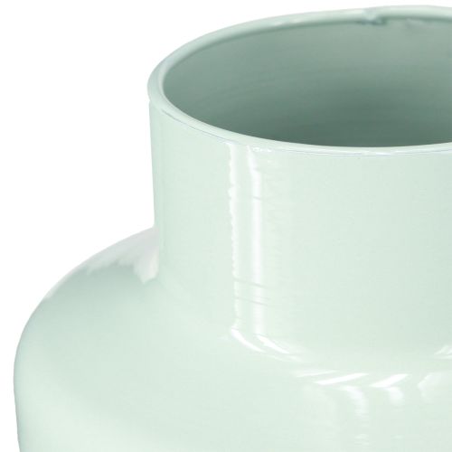Artikel Vase Metallvase Deko Mintgrün Pastell Ø16,5cm H23,5cm