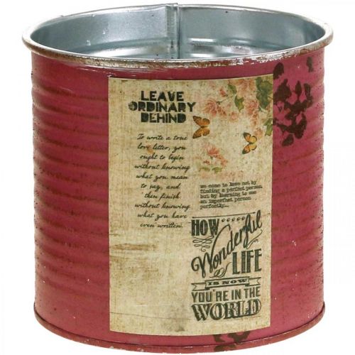 Artikel Vintage-Übertopf Deko-Dose Lila Metall Sommerdeko Ø11cm H10,5cm