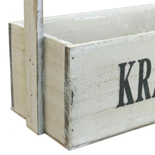 Artikel Vintage Blumenkasten Holz Kräuterkasten 36×12×38cm