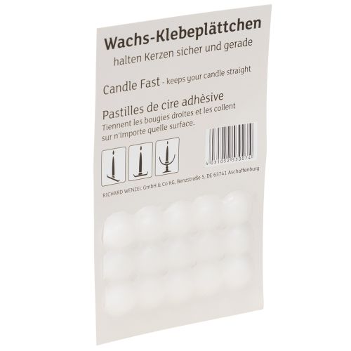 Wachsklebeplättchen für Kerzen Klebeplättchen Weiß 15 St kaufen | Floristik24.de