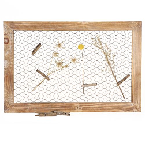 Artikel Wanddeko Holz Metall Rustikale Deko Braun 40x60cm