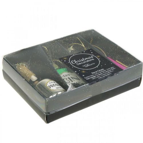 Artikel Weihnachtsanhänger Flasche Christbaumschmuck 7cm Sortiert 4St