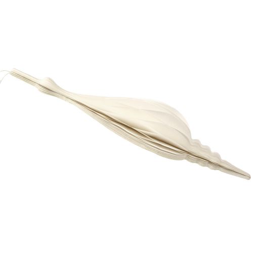 Artikel Weihnachtsdeko zum Hängen Papier Tropfen Weiß H80cm