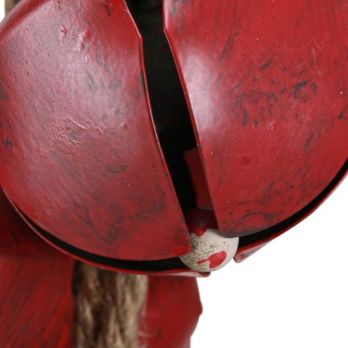 Artikel Weihnachtsdeko zum Hängen Rote Schellen mit Schleife 51cm