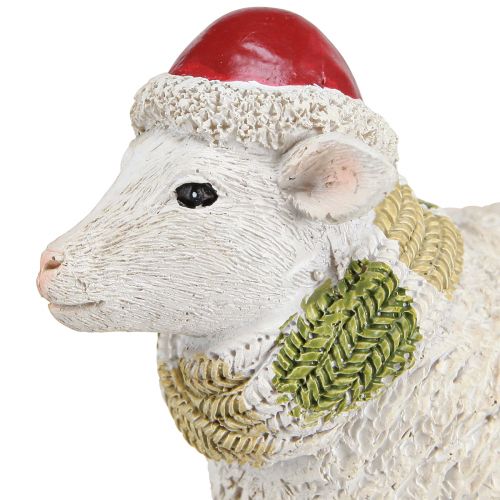 Artikel Weihnachtsfiguren Schaf mit Mütze und Schal L16cm 2 St