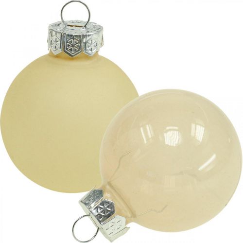 Artikel Christbaumkugeln Glas Weihnachtskugeln Creme Mix Ø4cm 24 St