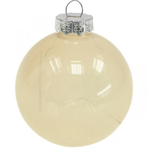Artikel Christbaumkugeln Glas Weihnachtskugeln Creme Mix Ø6cm 24 St