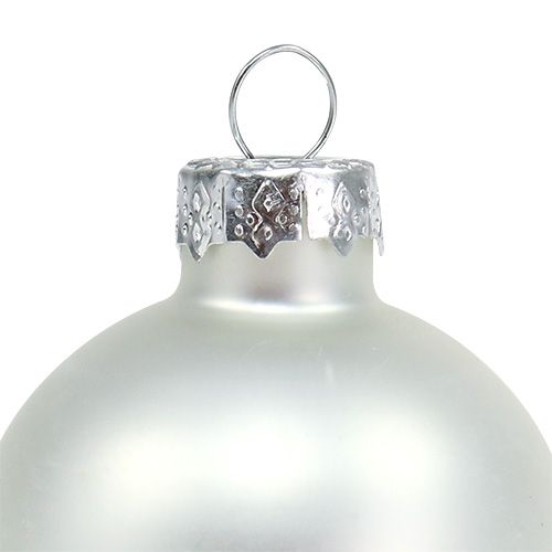 Artikel Weihnachtskugel Glas Ø6cm Silber Mix 24 St