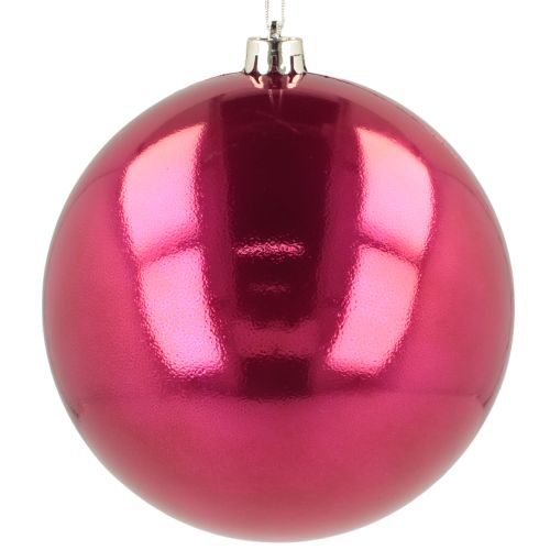 Weihnachtskugel Plastik groß Christbaumkugel Pink Ø14cm