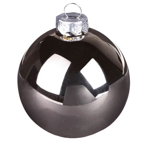 Artikel Weihnachtskugeln Silber Apricot Glaskugeln Ø6cm 24 St