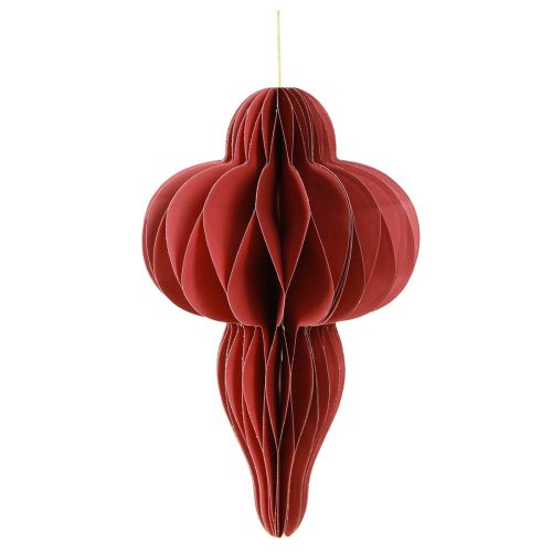 Artikel Weihnachtsschmuck Papier Ornament Bordeaux H40cm 2 St