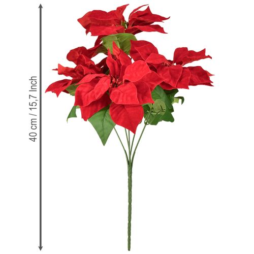 Artikel Weihnachtsstern Rot Künstliche Pflanze 5 Blüten 40cm