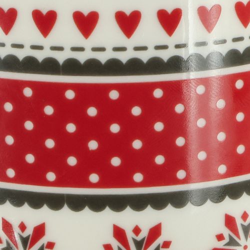 Artikel Weihnachtstasse Tasse Keramik Becher Rotweiß Ø10cm H9cm