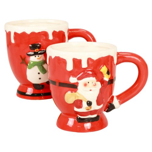 Artikel Weihnachtstassen Tasse Weihnachtsmann Keramik 10,5cm 2St