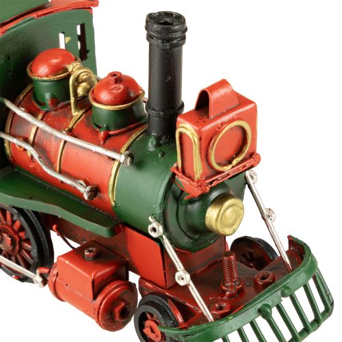 Artikel Weihnachtszug Rot Metall Deko Lokomotive mit Weihnachtsbaum 20cm