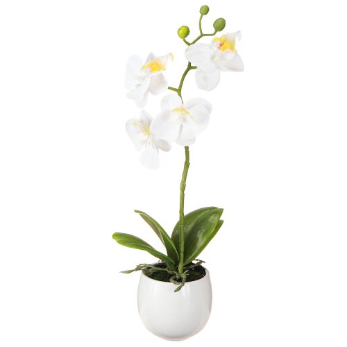 Artikel Weiße Orchidee Kunstblumen im Topf Phalaenopsis H33cm