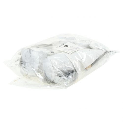 Artikel Weihnachtswichtel mit Bart Weiß, Grau 12cm 4 St