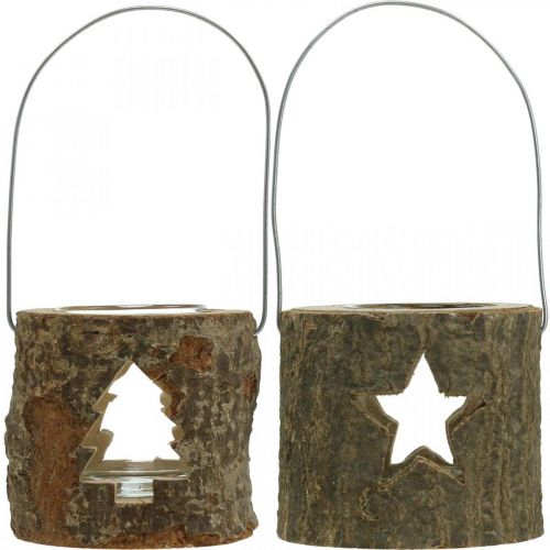 Artikel Teelichthalter zum Aufhängen Teelichthalter Holz 7,5cm 2St