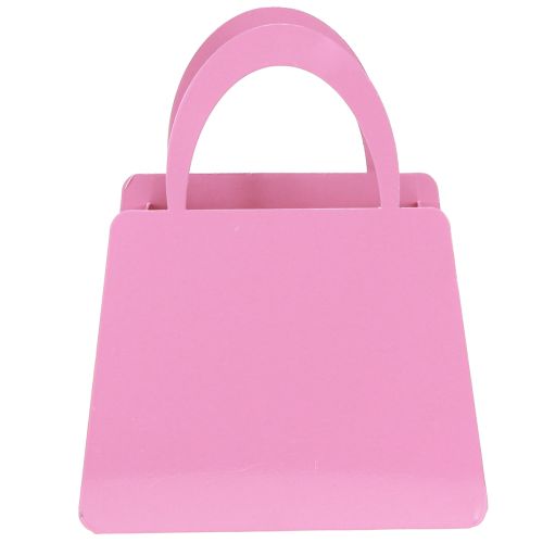 Artikel Windlicht Metall mit Glaseinsatz Tasche Rosa H18cm 2St