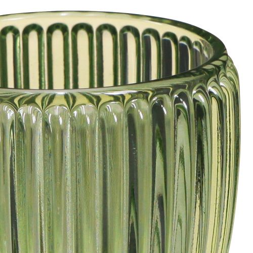 Artikel Windlicht Teelichthalter Glas Grün Retro Ø7cm H7cm 6 St