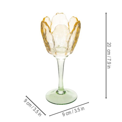 Artikel Teelichthalter Tulpe Blütenmotiv Dekoration für romantische Stimmung und elegantes Ambiente 20cm