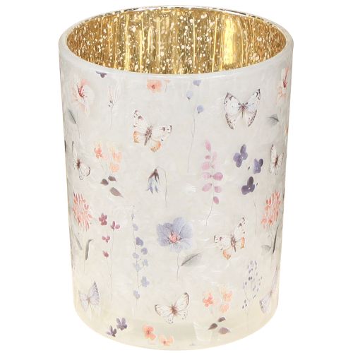 Floristik24 Windlicht Glasdekoration Schmetterlingsmotiv für gemütliche Wohnmomente 12,5cm 2St