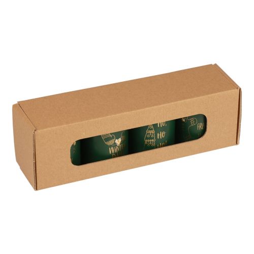 Artikel Weihnachtskerzen Kerzen Weihnachten Grün Ø5cm H6cm 4 St