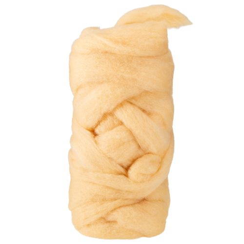 Artikel Wolllunte Wollband Creme Orange 10m Wolle für Kränze & Gestecke