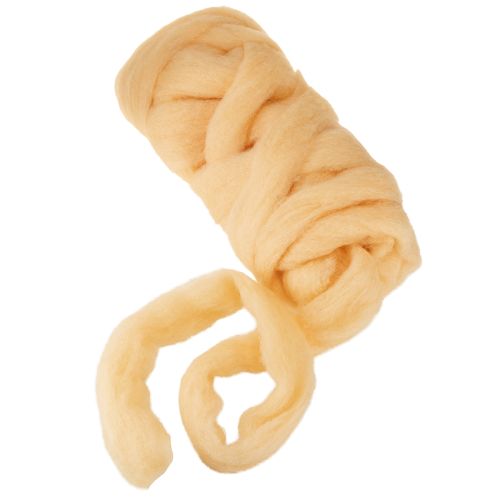 Artikel Wolllunte Wollband Creme Orange 10m Wolle für Kränze & Gestecke