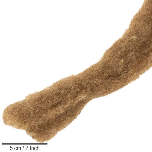 Artikel Wolllunte Dekowolle Braun 2m Wolllunte Filzwolle für Bastelarbeiten & Floristik