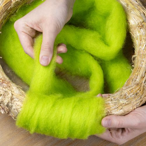 Artikel Wolllunte Weiche Filzwolle für Deko und saisonale Arrangements 2m Grün