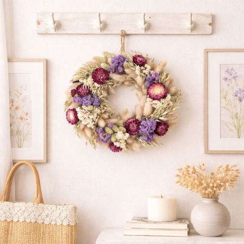 Artikel Trockenblumenkranz Festliche Tischdekoration für besondere Anlässe und Saison 25cm