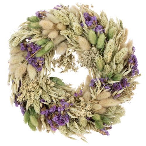 Trockenblumenkranz Frühling und Sommer Tisch und Wohnungstür für besondere Anlässe mit farbigen Akzenten 26cm