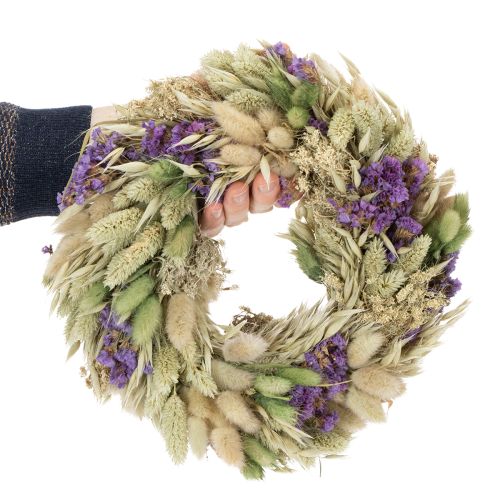 Artikel Trockenblumenkranz Frühling und Sommer Tisch und Wohnungstür für besondere Anlässe mit farbigen Akzenten 26cm