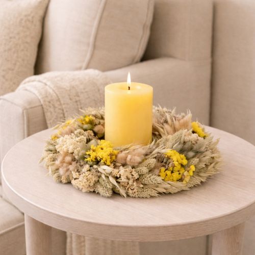 Artikel Trockenblumenkranz Natürliche Dekoration für Tisch, Wohnzimmer und Flur 25cm