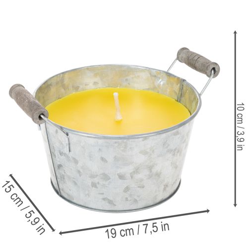 Artikel Citronella Kerze Outdoor im Eimer Stimmungsvolle Beleuchtung und Insektenabwehr 15cm
