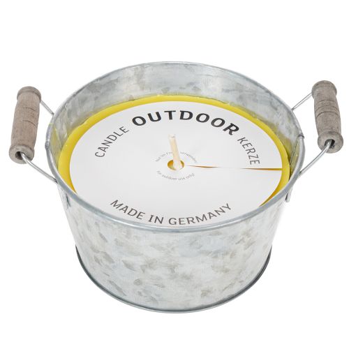 Citronella Kerze Outdoor im Eimer Stimmungsvolle Beleuchtung und Insektenabwehr 15cm | Floristik24.de