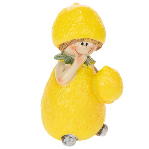 Zitronenkind Figuren Süße Tischdeko für Sommer im Vintage Stil Wohnräume und Balkon 9cm 3St