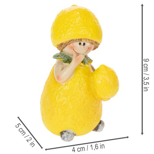 Zitronenkind Figuren Süße Tischdeko für Sommer im Vintage Stil Wohnräume und Balkon 9cm 3St | Floristik24.de
