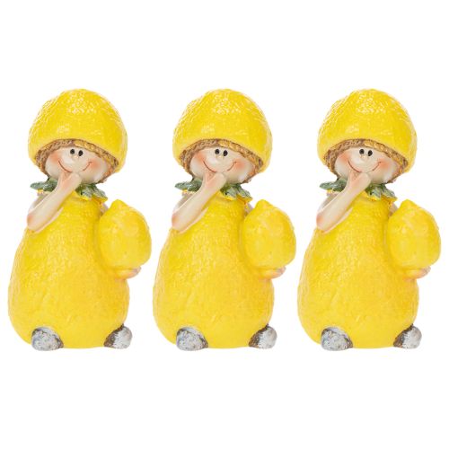 Zitronenkind Figuren Süße Tischdeko für Sommer im Vintage Stil Wohnräume und Balkon 9cm 3St | Floristik24.de