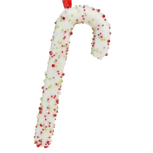 Zuckerstangen Deko zum Hängen in Weiß Bunt H20cm 6St