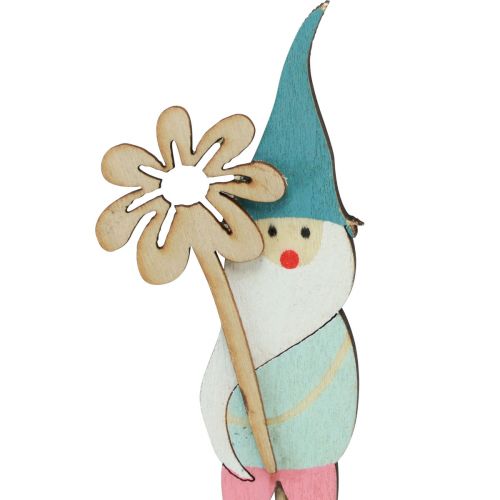 Artikel Zwerg Deko mit Blume Blumenstecker Holz 4×10,5cm 12St