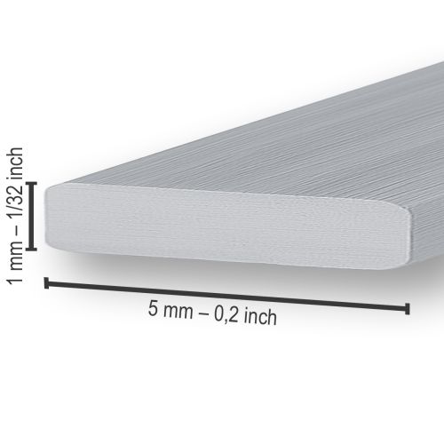 Artikel Aluminium Flachdraht Silber 5mm x1mm 10m