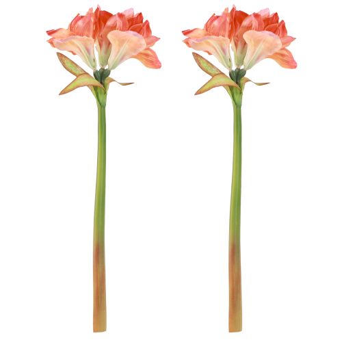 Artikel Amaryllis Deko Blumen in Orange Künstlich L55cm 2St