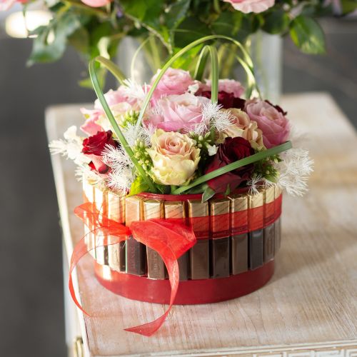 Artikel Blumenbox Rot glänzend Ø18/20cm 2 St