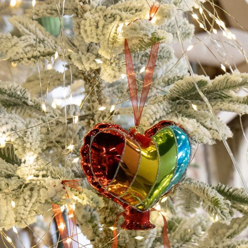 Artikel Bunte Christbaumkugeln Glas Ballons Herz Kussmund 12cm 2St