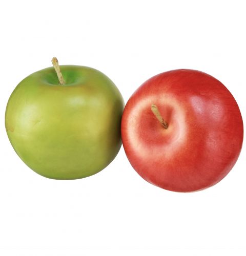 Deko Apfel Rot Grün Künstliches Obst Ø5,5cm H5cm 12 St