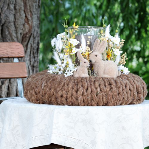 Artikel Deko Hasen Beflockt Sitzend Ostern – 2. Wahl – Frühling 10cm 6 St