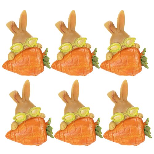 Artikel Deko Hase mit Möhre Osterhasen Deko Figuren 6cm 3St